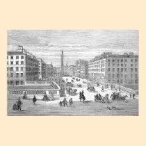 O'Connell Street Vintage Dublin Ireland Poster