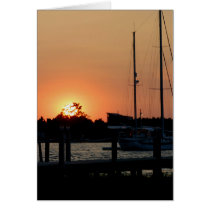 Ocracoke Harbor Sunset 2 cards by Photoguy Ocracoke Harbor Sunset 2 cards