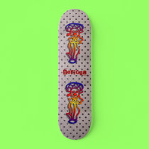 Octagonal tiles & Taino dancer Skateboard