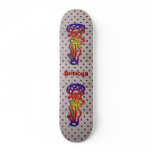 Octagonal tiles &amp; Taino dancer Skateboard