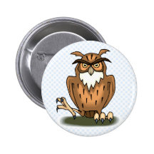 Octavius Owl Pinback Button