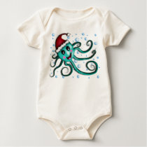 Octo Claus, babies t-shirts by kasei_lee Octo Claus, babies t-shirts