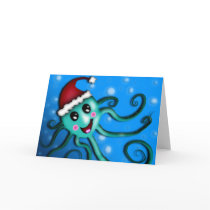 Octo Claus, greeting card by kasei_lee Octo Claus, greeting card