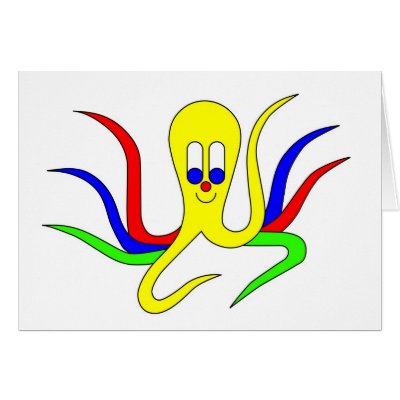 Octo-Pus Greeting Cards by lonvig