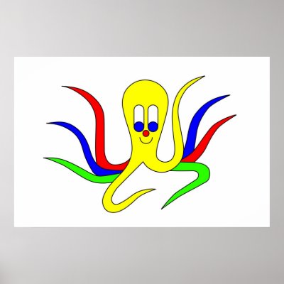 Octo-Pus Print by lonvig