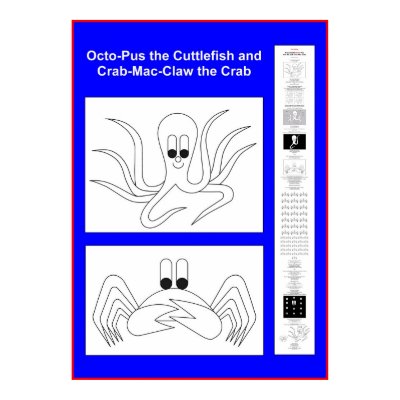 Octo-Pus the Cuttlefish color yourself poster - in by lonvig