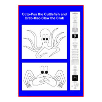 Octo-Pus the Cuttlefish color yourself poster - in posters by lonvig Octo-Pus the Cuttlefish color yourself poster - in posters