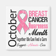 October - Breast Cancer Awareness Month Magnets