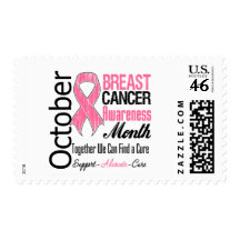 October - Breast Cancer Awareness Month Postage Stamp