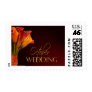 October calla lily wedding design postage