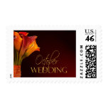 October calla lily wedding design postage