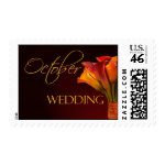 October Calla Lily Wedding Postage stamp