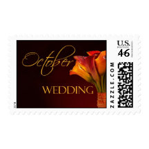 October Calla Lily Wedding Postage