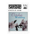 October Cherry Blossom Wedding Month Postage postage