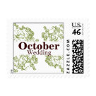 postcard - Green and White month postage is perfect for any wedding occasion! Be sure to check out our other wedding postage stamps available! 
                 Each Wedding Month has the same selection of postage. If you would like something custom made or if you want any postage changed in some way, let me know! 