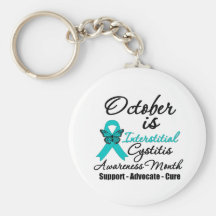 October is Interstitial Cystitis Awareness Month Keychain