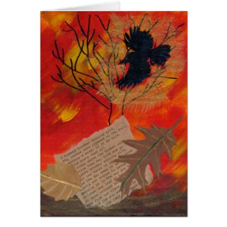 October Painting Robert Frost Poetry Greeting Card