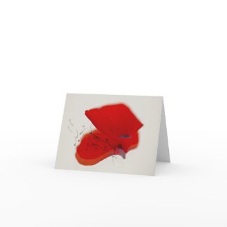 October Poppy Art Note Card card