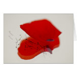 October Poppy Art Note Card