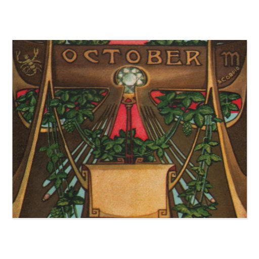 October - Scorpio Postcard
