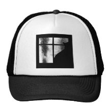 October Showers Black Cat Silhouette At Window BW Hats