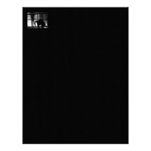 October Showers Cat Silhouette At Window 2 B&W Letterhead Template