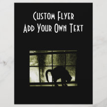October Showers Cat Silhouette At Window Yellow Flyers