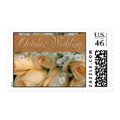 October Wedding Bridal Bouquet Postage