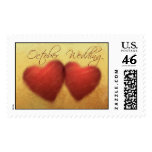 October Wedding Hearts Postage