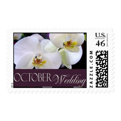 October Wedding Orchid stamps - Customized