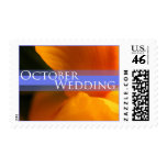 October Wedding Postage Stamp