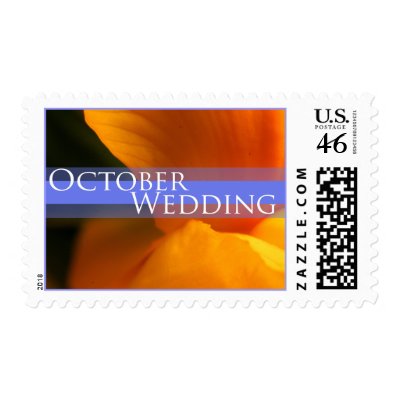 October Wedding Postage Stamp