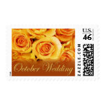October Wedding stamps yellow roses