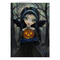 October Woods Vampire Big-Eye Halloween Card