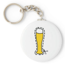 octoberfest cutout wheat beer bavaria keychain