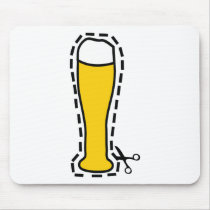 octoberfest cutout wheat beer bavaria mouse pad