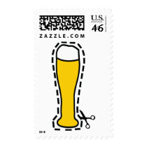 octoberfest cutout wheat beer bavaria postage