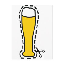 octoberfest cutout wheat beer bavaria postcard