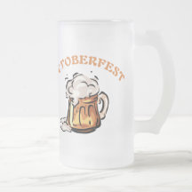 Octoberfest Glass Frosted Stein Beer Mug