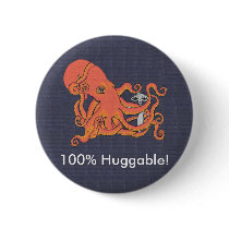 Octopus and Alien Friend 100% Huggable buttons by Quantum_Art_Nerd Octopus and Alien Friend 100% Huggable buttons
