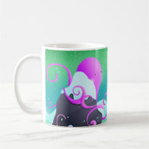 octopus and penguin - mug mugs
