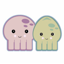 octopus and squid pals photo sculptures