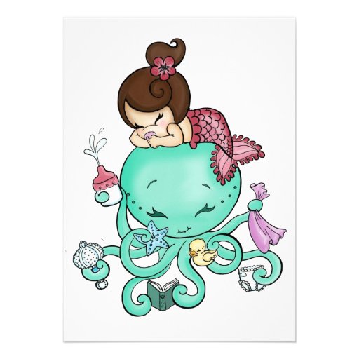 Octopus Babysitter Invite