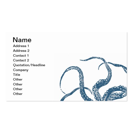 Octopus Business Card (front side)