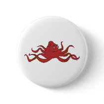 Octopus Pinback Buttons