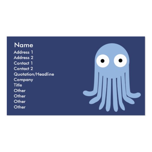 Octopus - Classic Business Card Templates (front side)