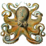 Octopus Cutout Magnet/Sculpture