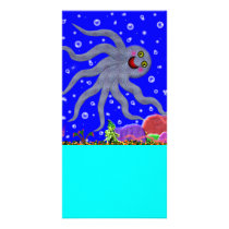 Octopus Designed Book Mark Photo Card Template