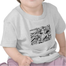 Octopus drinking Coffee Tee Shirts