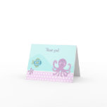 OCTOPUS & FISH Folded Thank you notes Cards